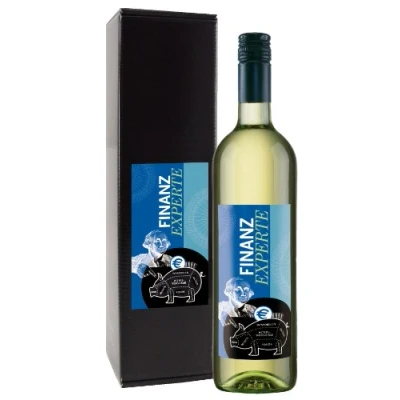 Abbildung von Bull &amp; Bear Wein Geschenk &quot;Finanzexperte&quot;, Chardonnay 0,75 l, elegantes