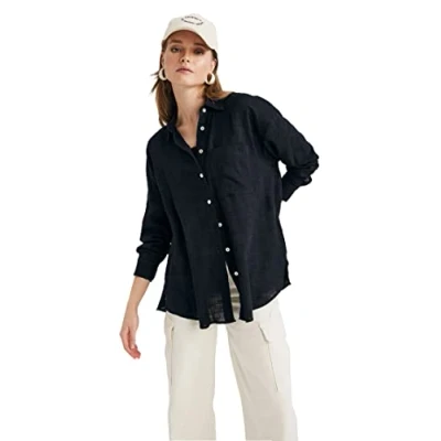 Abbildung von DeFacto Damen N2518AZ Shirt, Black, L