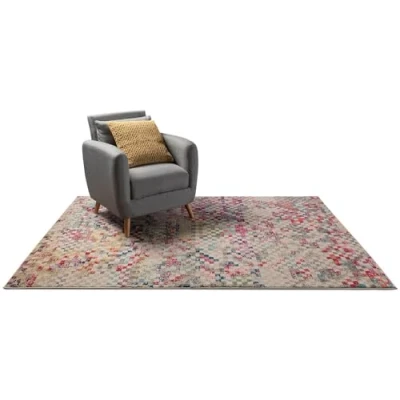 Abbildung von benuta Vintage Teppich CASA Mehrfarbig 240 x 340 cm für Wohnzimmer, Schlafzimmer und Flur Pflegeleicht Fußbodenheizung Geeignet