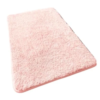 Abbildung von casa pura Badematte Rosa weicher, Flauschiger Badezimmerteppich in Shaggy Optik, Badvorleger rutschfest waschbar Duschvorleger, Teppich Fußmatte für Badezimmer, Dusche 70x120 cm, Sky Soft