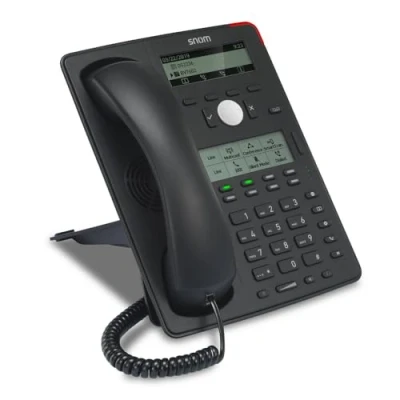 Abbildung von Snom D745 IP Telefon, SIP Tischtelefon (8 (32) konfigurierbar, selbstbeschriftend, mehrfarbige LED Tasten, hochauflösendes Display), schwarz, 00004259