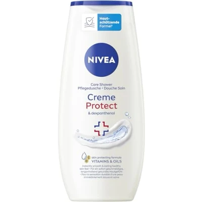 Abbildung von NIVEA Creme Protect &amp; Dexpanthenol Pflegedusche, Duschgel mit Vitaminen und Ölen, seifenfreie Cremedusche für trockene empfindliche Haut (250 ml)