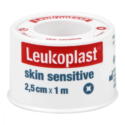 Abbildung von Leukoplast Skin Sensitive 2,5 cmx1 m mit Schutzring