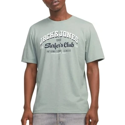 Abbildung von Jack &amp; Jones Tshirt print, Herren, Größe: XS, Iceberg green