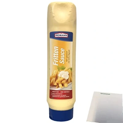 Abbildung von Homann Fritten Sauce feinwürzig und leicht mit 34% Rapsöl (875ml) + usy Block