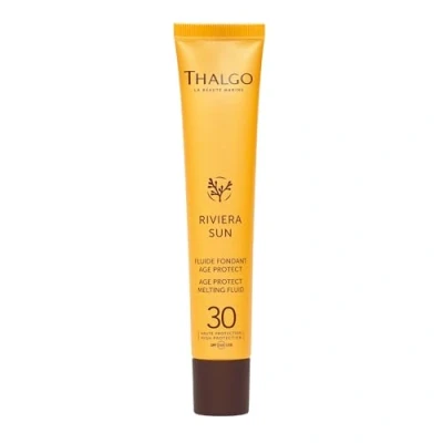 Abbildung von THALGO Age Protect Sonnenschutz Fluid LSF 30 UV Schutz für das Gesicht Anti Falten mit maritimen Wirkstoffen 50 ml