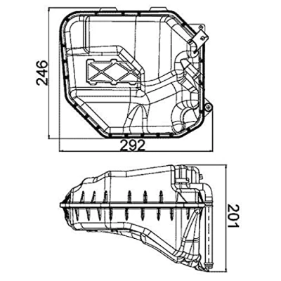 Abbildung von MAHLE ORIGINAL CRT 9 000S Ausgleichsbehälter AUDI: Q7, VOLKSWAGEN: Touareg I