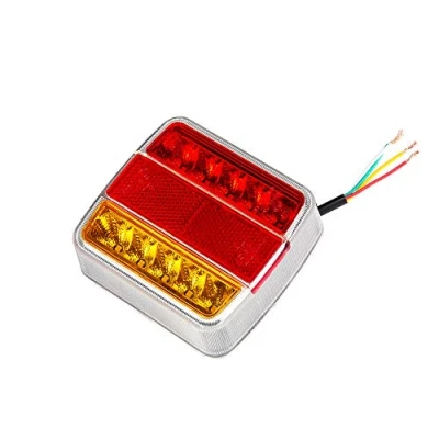 Abbildung von ETUKER LED Anhänger Rückleuchten Bremsleuchte, 12V Rücklicht Kontrollleucht Hintere Wasserdichte Rückleuchten, Mit Kennzeichenleuchte, Für Wohnwagen/RV/LKW/Anhänger(10 Chips)