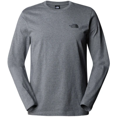 Abbildung von The North Face Simple DOME TEE Langarmshirt, Herren, Größe: Small, Medium grey heather