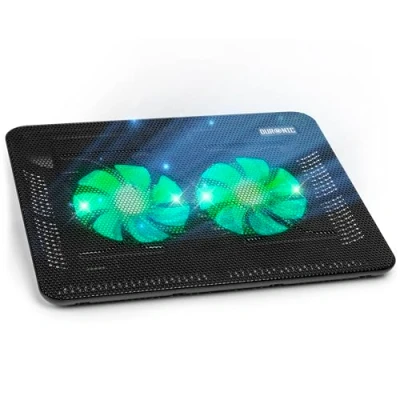 Abbildung von Duronic LC2 Kühlpad Laptop Kühler für Gaming Notebook Cooling Ventilator Laptopständer Laptoperhöhung höhenverstellbar Kühlständer Business Home Office Leistungsstarker Computer Lüfter