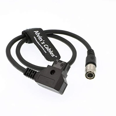 Abbildung von Alvin&#039;s Cables Anton Bauer Power Tap D an Hirose 4 Pin Stecker Stromkabel für Sound Device ZAXCOM 45CM