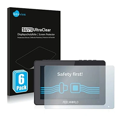 Abbildung von Savvies 6 Stück Schutzfolie für Feelworld F5 PRO V2 5.5&quot; Displayschutz Folie Ultra Transparent