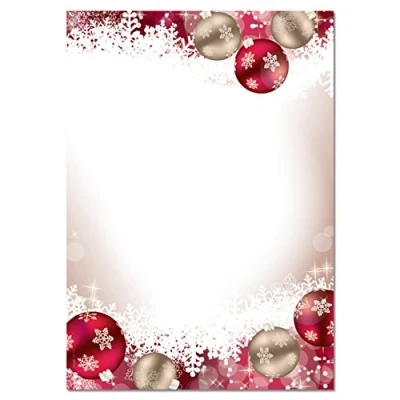 Abbildung von SIGEL DP041 Briefpapier Weihnachten &quot;Frozen&quot;, DIN A4, 100 Blatt, weihnachtliches Motiv, aus nachhaltigem Papier