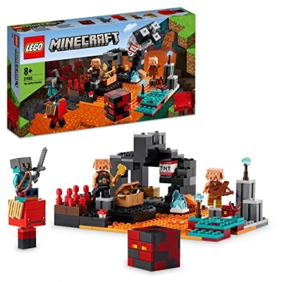 Abbildung von LEGO 21185 Minecraft THE Nether Bastion Battle Action TOY, WITH MOBS Figures Blockspielzeug für Kinder, Größe: One Size, Multi coloured