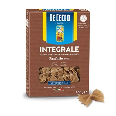 Abbildung von 5x Pasta De Cecco Farfalle integrali n. 93 Vollkor italienisch Nudeln 500 g
