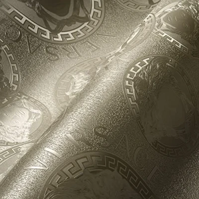 Abbildung von Versace Vliestapete &quot;Wallpaper 5 Medusakopf Metallic&quot;, hochglänzend, Designertapete