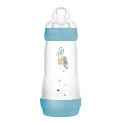 Abbildung von mam Easy Start Anti Colic Fläschchen 4+ Monate schneller Durchfluss (320 ml) Ozean zur Reduzierung von Koliken und Beschwerden des Babys Stillfreundliche Babyflasche