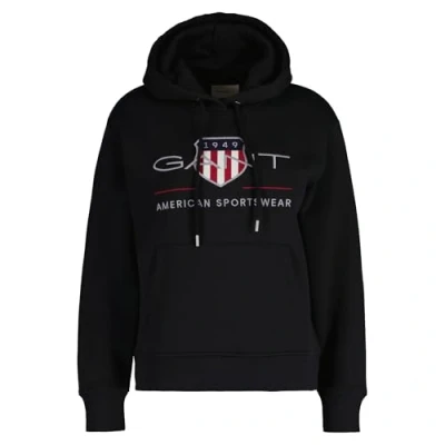 Abbildung von GANT Damen Archive Shield Hoodie Kapuzenpullover, Black, L