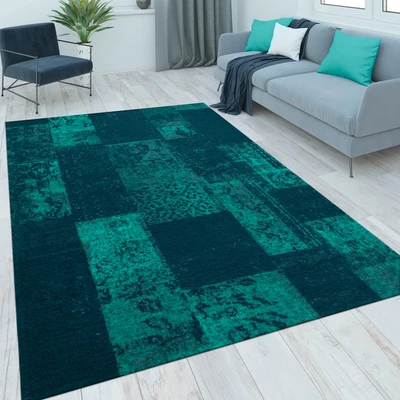 Abbildung von Paco Home Teppich &quot;Mariba 100&quot;, rechteckig, Kurzflor, modernes Patchwork Design, Wohnzimmer, Schlafzimmer