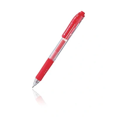 Abbildung von Pentel K157 B Hybrid Gel Grip Druck Tintenroller 0,7 mm Schreibspitze 0,35 Strichbreite 12 Stück rot