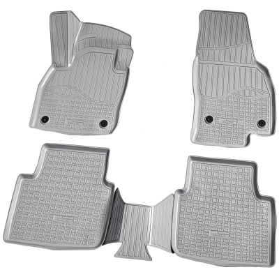 Abbildung von RECAMBO F 8535b Fußmattensatz Gummi vorne und hinten 4 grau Maßgefertigt SEAT: IBIZA 5, Arona, VOLKSWAGEN: Polo VI, SKODA: Kamiq