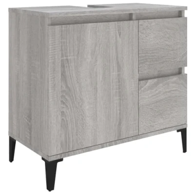 Abbildung von vidaXL Waschbeckenunterschrank Badschrank Grau Sonoma 65x33x60 cm Holzwerkstoff (1 St)