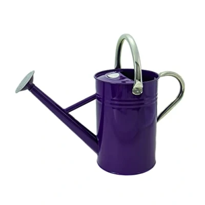 Abbildung von Kent &amp; Stowe 4,5 Liter Vintage Gießkanne in violett Verzinkte Stahlkanne für das tägliche Gießen Kanne im klassisch englischen Stil mit 2 Griffen