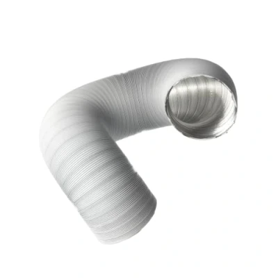 Abbildung von Ø 125mm Länge 1.5 meter Weiß Alu Flexrohr Alurohr Flexschlauch Schlauch Aluflexschlauch Flex Lüftungsrohr