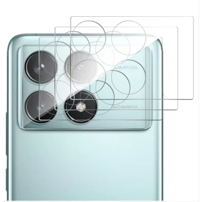Abbildung von GIOPUEY [kompletter Schutz Kameraschutz Kompatibel mit Xiaomi Poco X6 Pro, [3 Stück] 3D Glas Schutzfolie [Hochtransparent] Camera Protector für Pro
