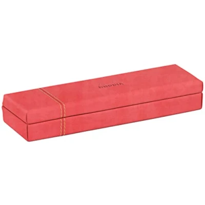 Abbildung von Rhodia 194521C Stiftetui 21x5, 5x3 cm, elegant aus Kunstleder, ideal für Stifte, Pinsel &amp; Kugelschreiber, 1 Stück, Korallenrot