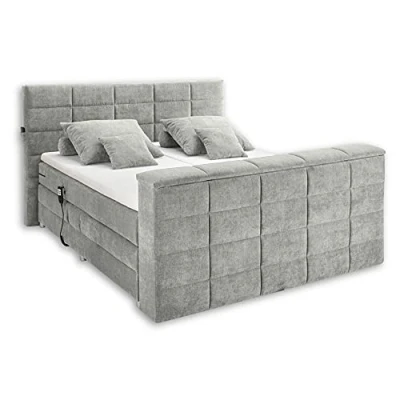 Abbildung von ED EXCITING DESIGN Boxspringbett &quot;Denver&quot;, inkl. Motorverstellung, Duo Matratze, Topper, und motorisierter TV Halterung bis 40 Zoll