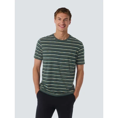 Abbildung von NO Excess WITH Round NECK AND Stripes Tshirt print, Herren, Größe: XXL, Dark green