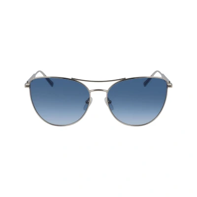 Abbildung von LONGCHAMP Damen LO134S 43028 715 Gläser SONNENBRILLEN Metall Gold Blau Schmetterling Normal Schattiert