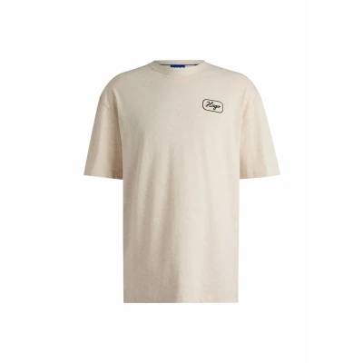 Abbildung von HUGO Nampie Tshirt print, Herren, Größe: Medium, Open white five