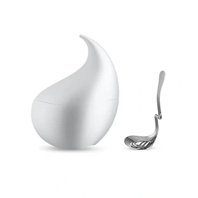 Abbildung von Alessi Nunziatella ESI23 SET Designbehälter und Perforierte Pfanne für Mozzarella aus Thermoplastischem Harz, Weiß