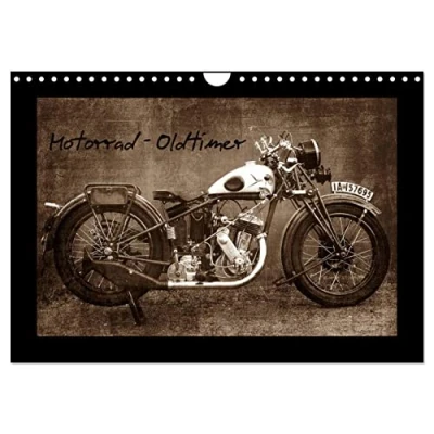 Abbildung von Motorrad Oldtimer (Wandkalender 2025 DIN A4 quer), CALVENDO Monatskalender