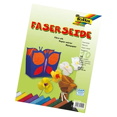 Abbildung von Folia Faserseide 23x32cm 25g/qm VE=10 Blatt sortiert