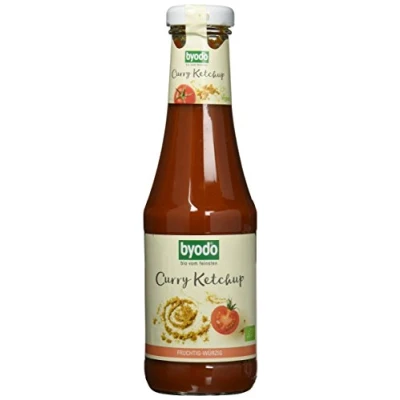 Abbildung von Byodo Bio Curry Ketchup, 500 ml 100% Zutaten, Erlesenes &amp; Italienische Tomaten ohne Bindemittel Ideal für Currywurst Pommes