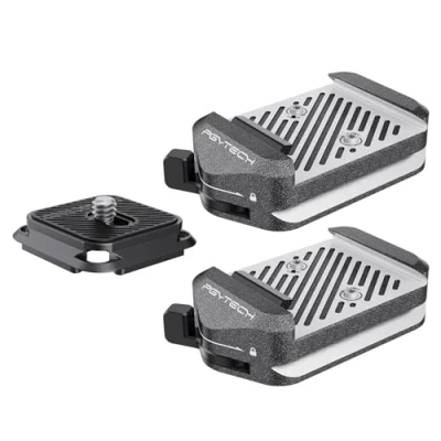 Abbildung von PGYTECH Arca Type Quick Release Clamp V2 (Dual Base Set) für Sony/Nikon/Fuji/DJI Setup Mount mit 1/4&quot; bis 3/8&quot; Schraube, Gimbals, Schieberegler, Stativ Adapter