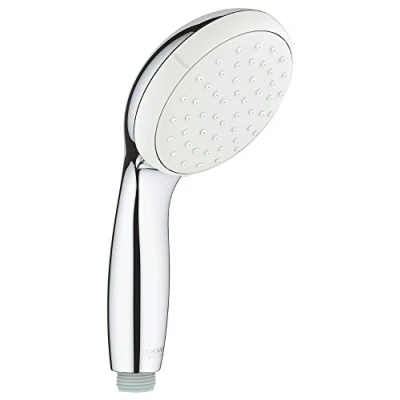 Abbildung von GROHE 27923001, Handduschbrause mit Kopf, Chrom, 9,5 l/min, G1/2
