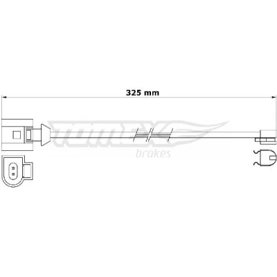 Abbildung von TOMEX brakes TX 31 26 Verschleißanzeige Vorderachse VOLKSWAGEN: Touareg II
