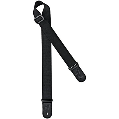Abbildung von Ortega Guitars Gitarrengurt Länge Verstellbar Akustik Gitarre / Bass, E Gitarre, Bass Nylon Straps Series Nylon, Schwarz (ONS50STD BK)