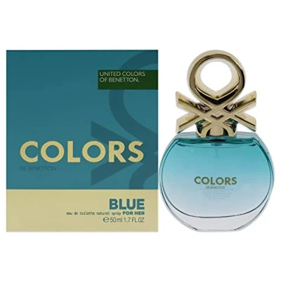 Abbildung von United Colors of Benetton Blau von Colors, Eau de Toilette Spray für Herren, Frischer Zitrusduft mit Zitrone, Tequila, Koriander, Wassermelone und Meeresnoten 60 ml