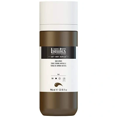 Abbildung von Liquitex 1946331 Professional Acrylfarbe Soft Body Künstlerfarbe in cremiger deckender Konsistenz, hohe Pigmentierung, lichtecht &amp; alterungsbeständig, 946ml Flasche Umbra Natur
