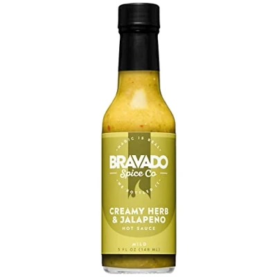 Abbildung von Bravado Spice Co. Hot Sauce Creamy Herb &amp; Jalapeno, 148 ml Cremige Soße mit Frischen Kräutern und Jalapeno Schärfe