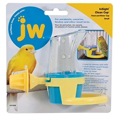 Abbildung von JW Pet Futterspender Clean Cup Vogel Futter und Wasserspender