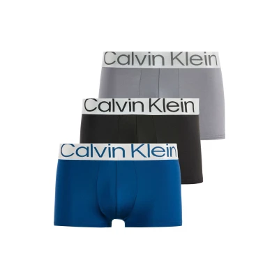 Abbildung von Calvin Klein Underwear LOW RISE Trunk 3 PACK Panties black/grey/sky, Herren, Größe: XXL, Black/grey/sky