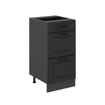 Abbildung von Vicco Küchenunterschrank R Line, Anthrazit Landhaus, 40 cm mit Schubladen, ohne Arbeitsplatte
