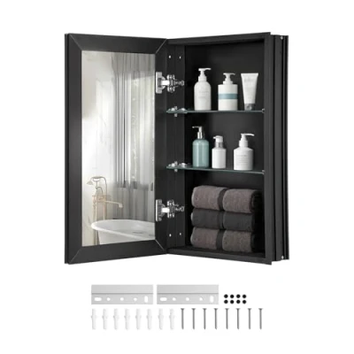 Abbildung von VEVOR Medizinschrank Arzneischrank Spiegelschrank Verstellbar 355x135x610mm