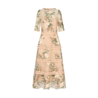 Abbildung von Apart Besticktes MIDI Ballkleid, Damen, Größe: 34, Nude multicolor